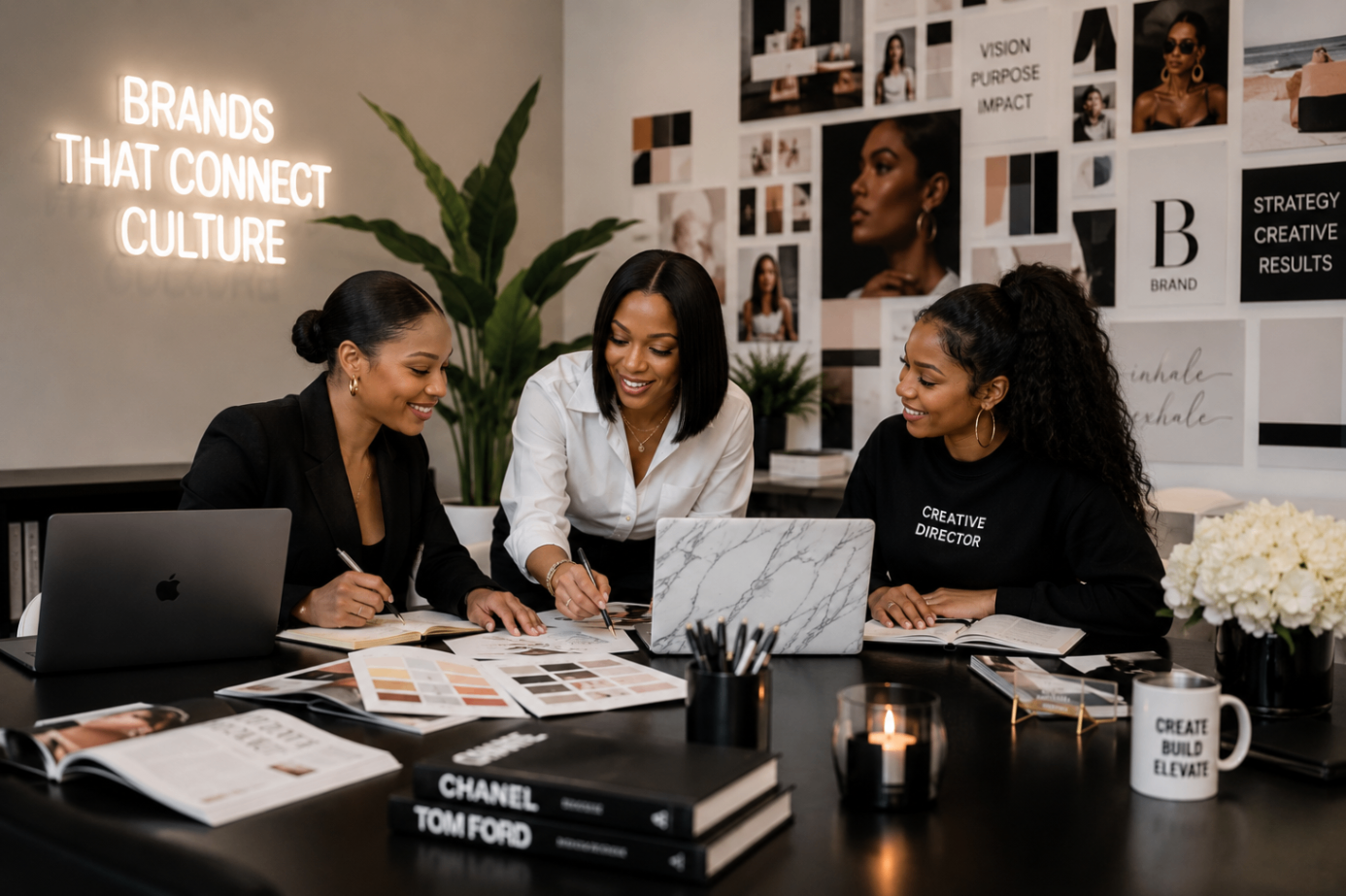 Brand identity kit for a Squarespace website